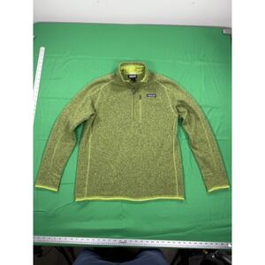 Patagonia Better Sweater Jacket Men Medium Green 1/4 Zip Pullover Fleece Hiking